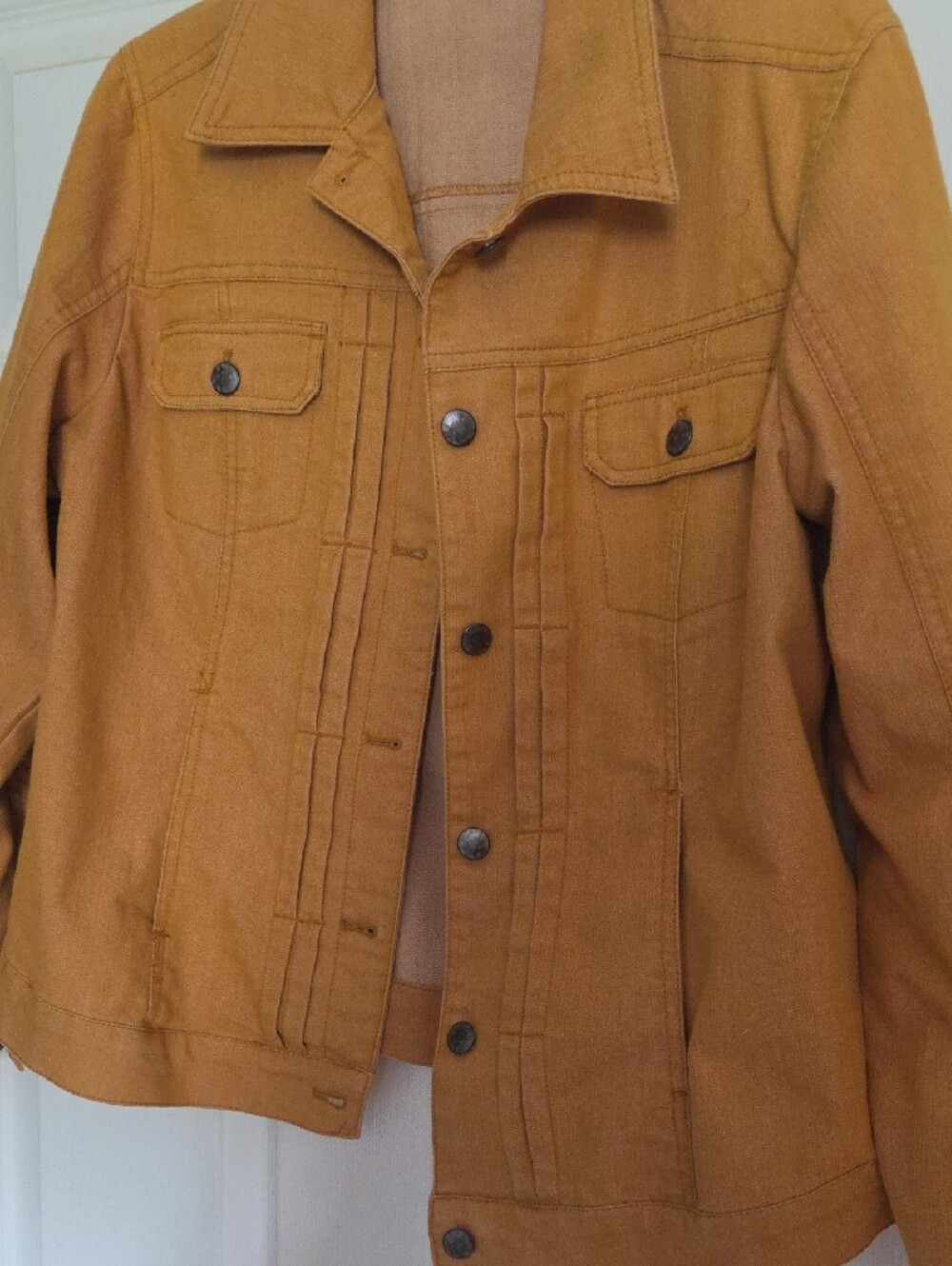 Size 14/16 Mustard Yellow Women's Trucker Jacket - Picture 4 of 4